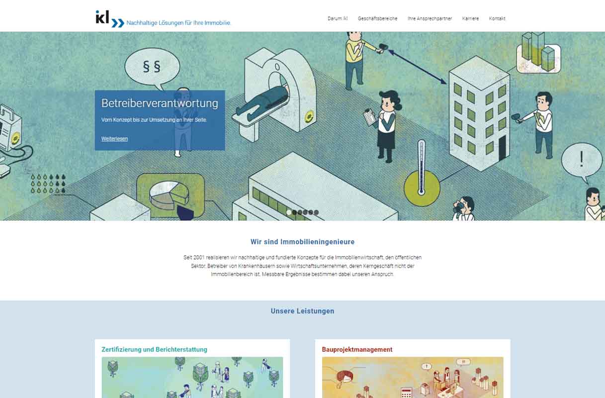 Webseite ikl GmbH