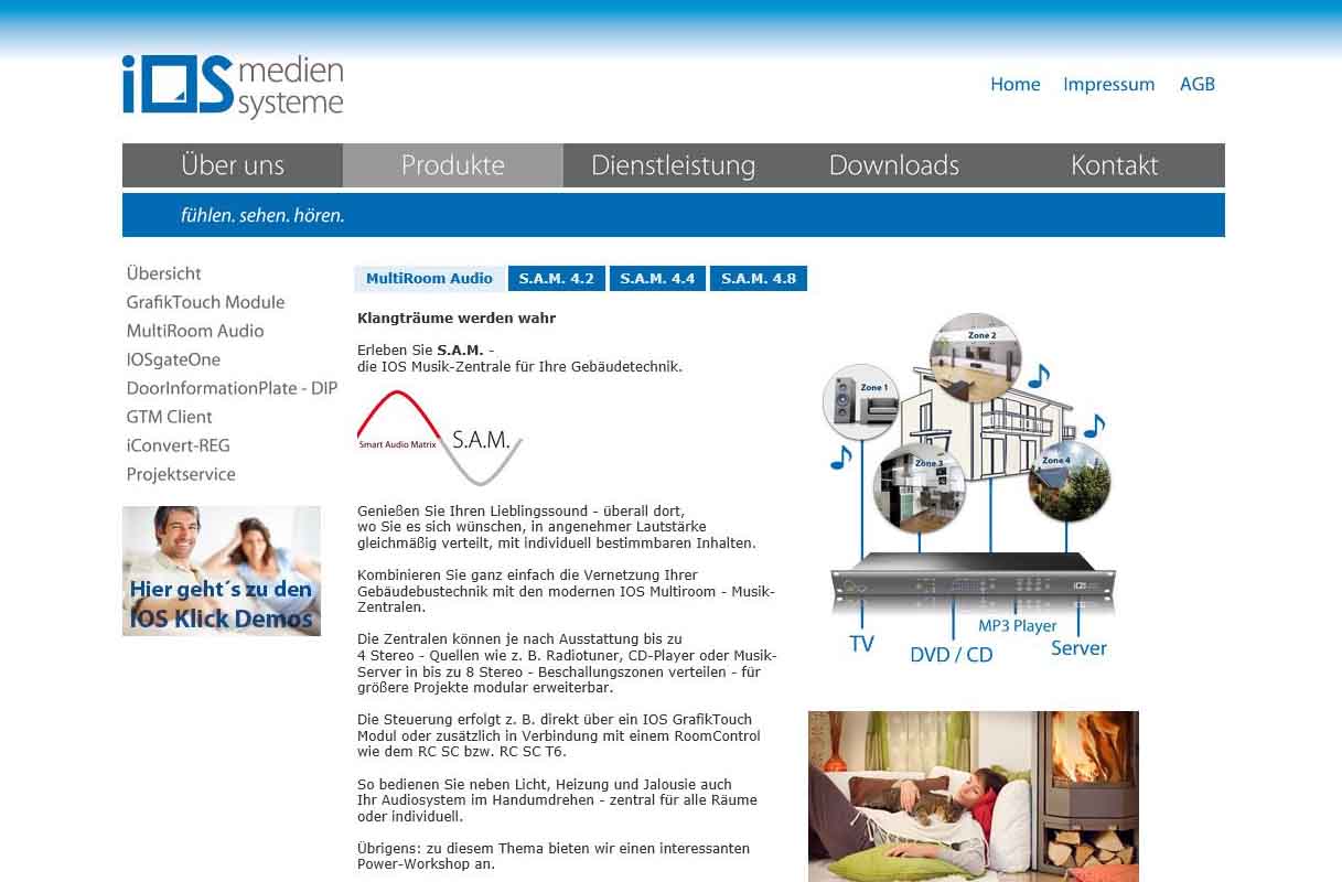 Webseite IOS Mediensysteme GmbH