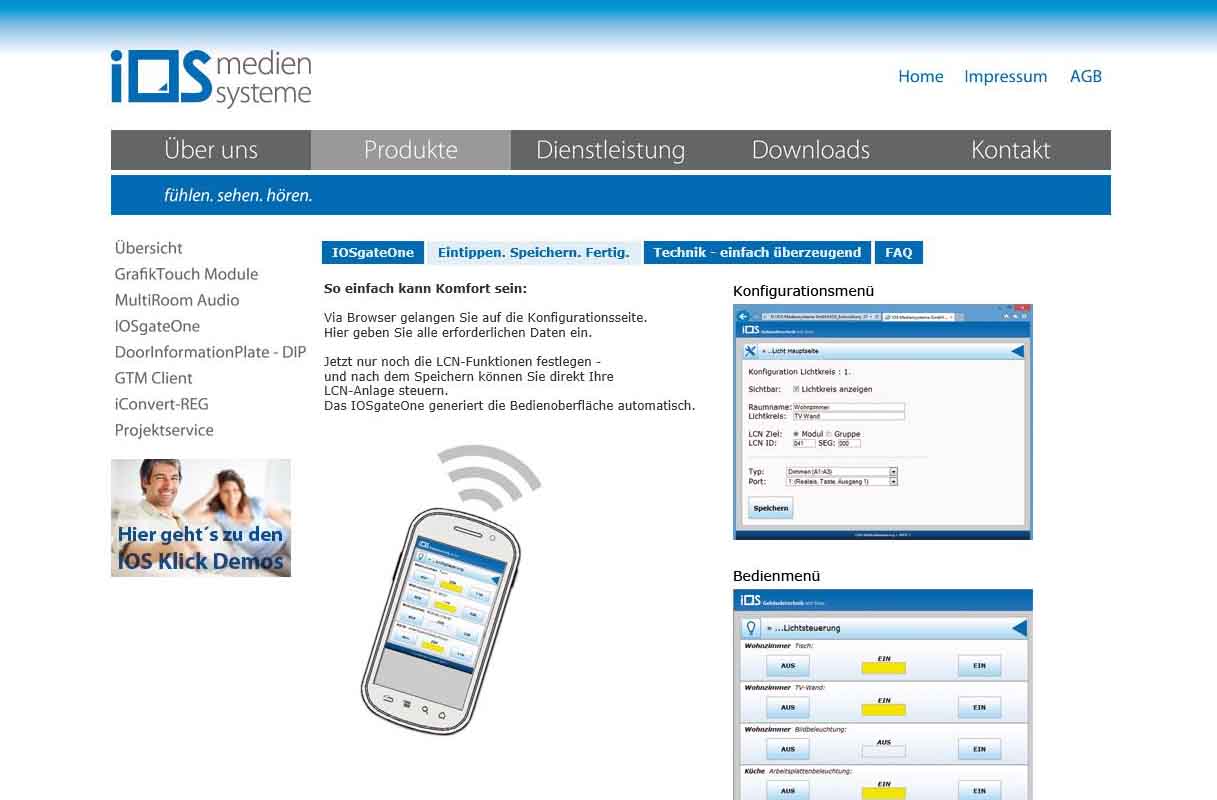 Webseite IOS Mediensysteme GmbH